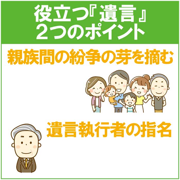 役立つ『遺言』２つのポイント